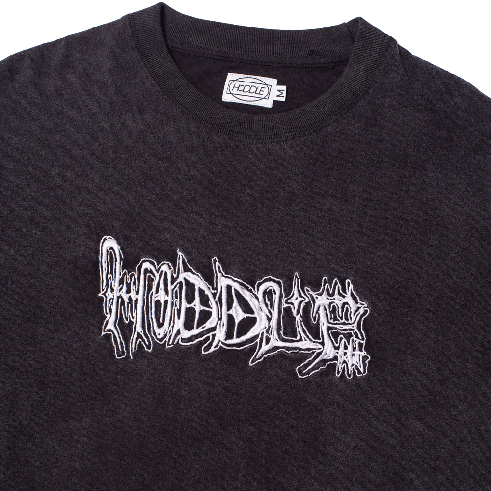 Hoddle: Visions Logo T-Shirt, Black Wash | Beyond Skate