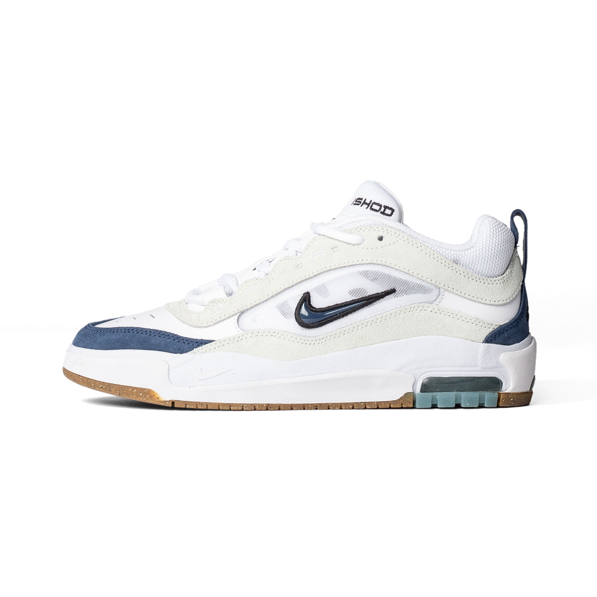 Nike SB: Air Max Ishod, White / Navy - Summit | Beyond Skate